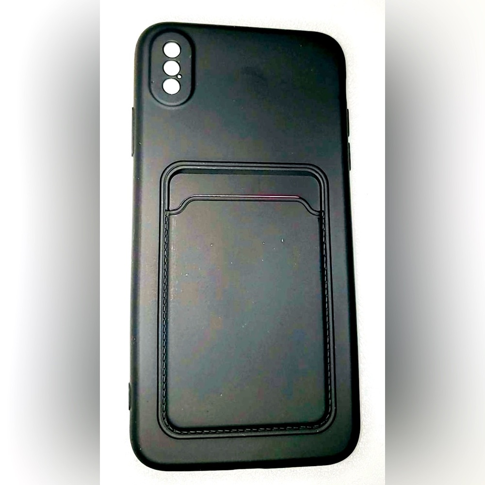 iPhone XS Silicone Case with Wallet | Black | NIP